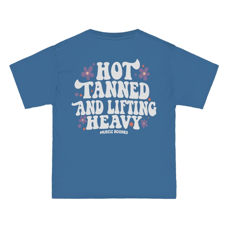 HOT TANNED AND LIFTING HEAVY  - TEE