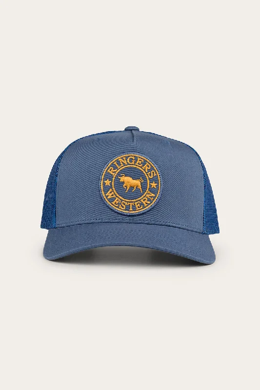 Signature Bull Kids Trucker Cap - Yale Blue