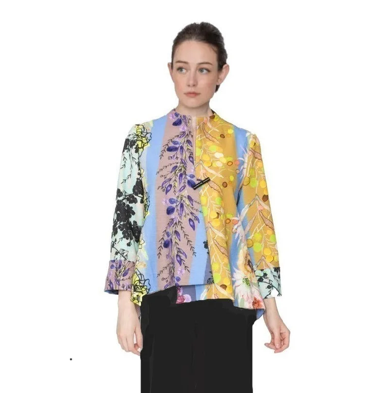 IC Collection Multi Floral-Print One-Button Jacket - 5784J