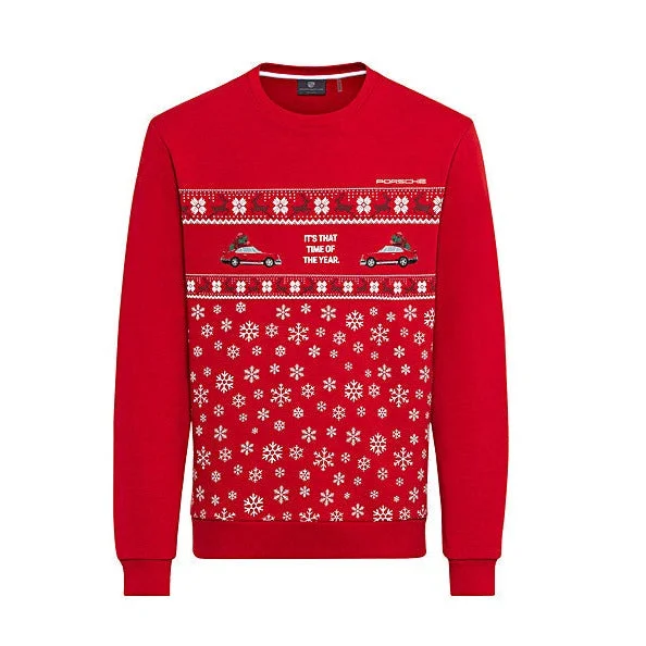 Porsche Unisex Christmas Sweater - Red