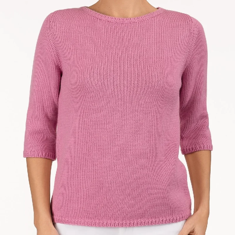 3/4 Sleeve Pullover in Cameo Pink