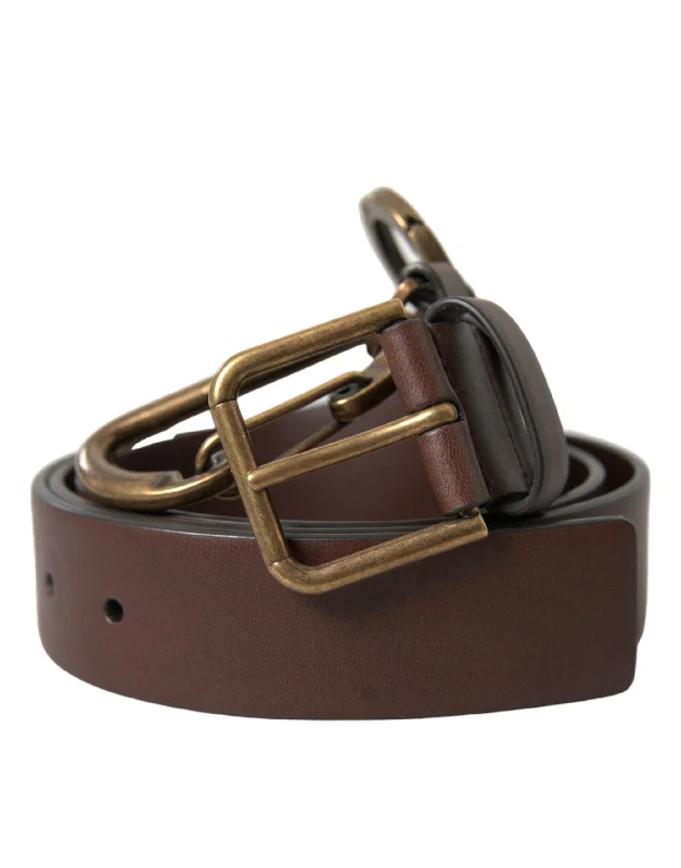 Dolce & Gabbana  Calf Leather  Metal Buckle Men's Belt