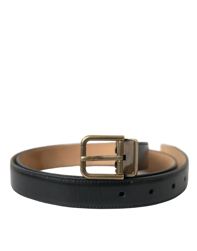 Dolce & Gabbana  Calf Leather  Metal Buckle Men's Belt