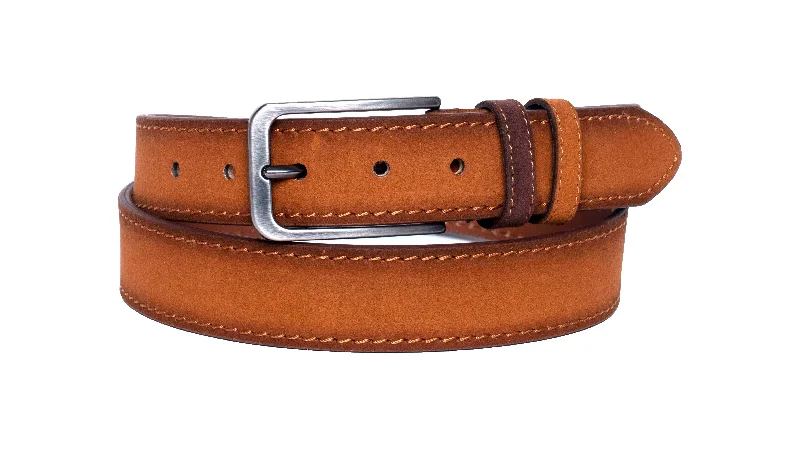 Ferrara Tan Suede Mens Belt