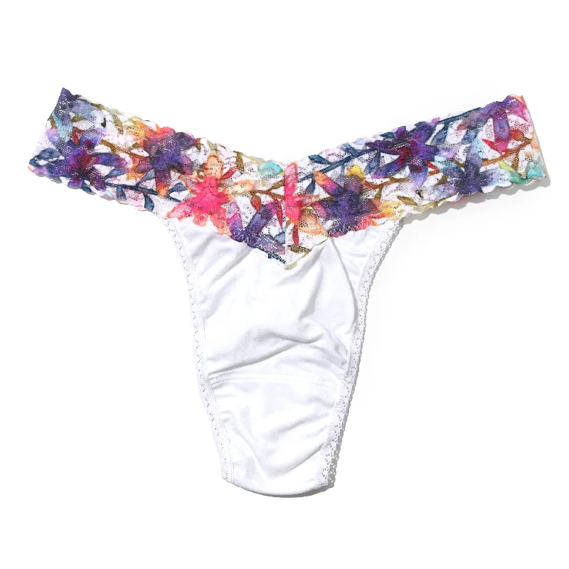 Cotton Original Rise Thong | White/Still Blooming