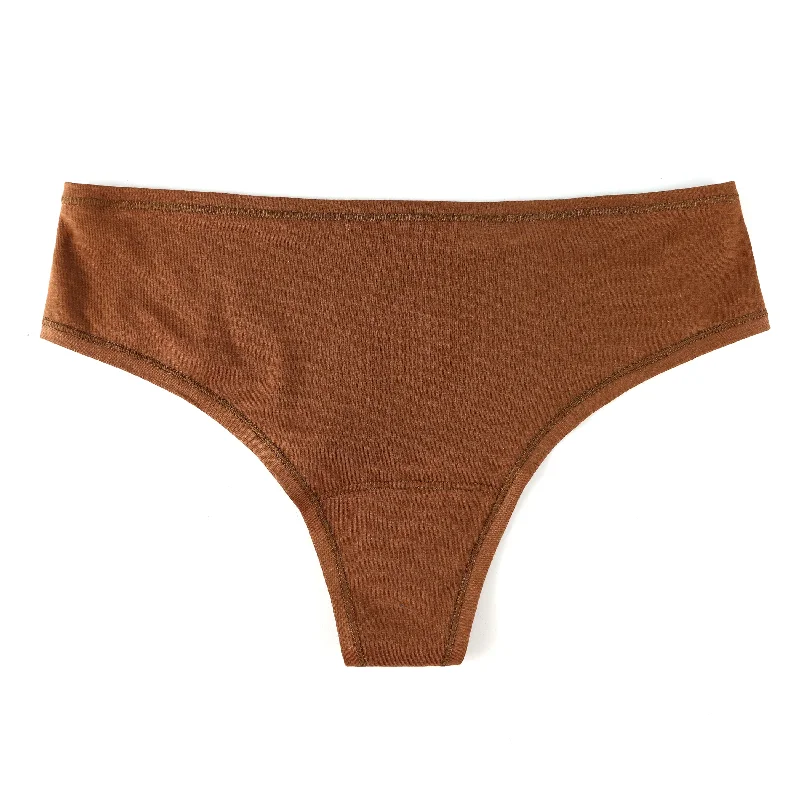 Playstretch Natural Rise Thong | Macchiato