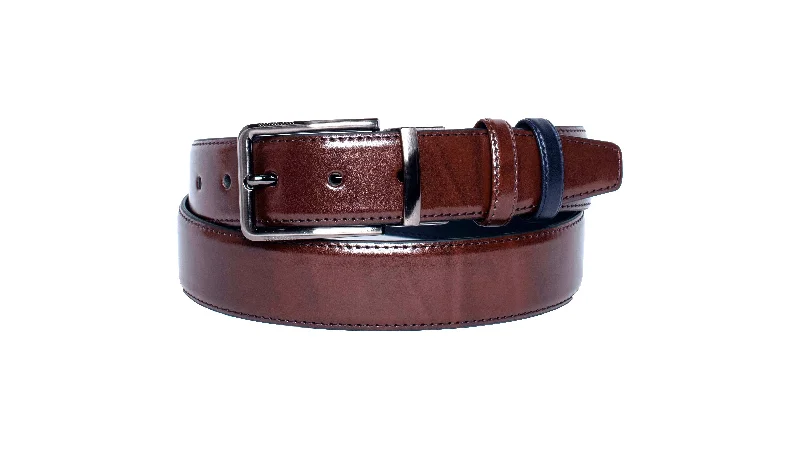 Vintage Reversible Brown Navy Mens Belt