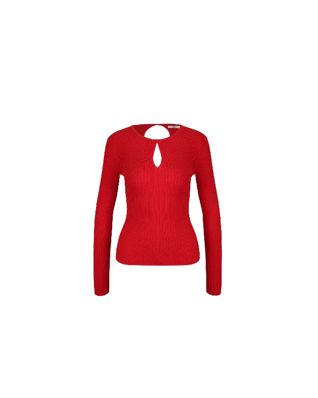 WREN KNIT LONG SLEEVE CHERRY