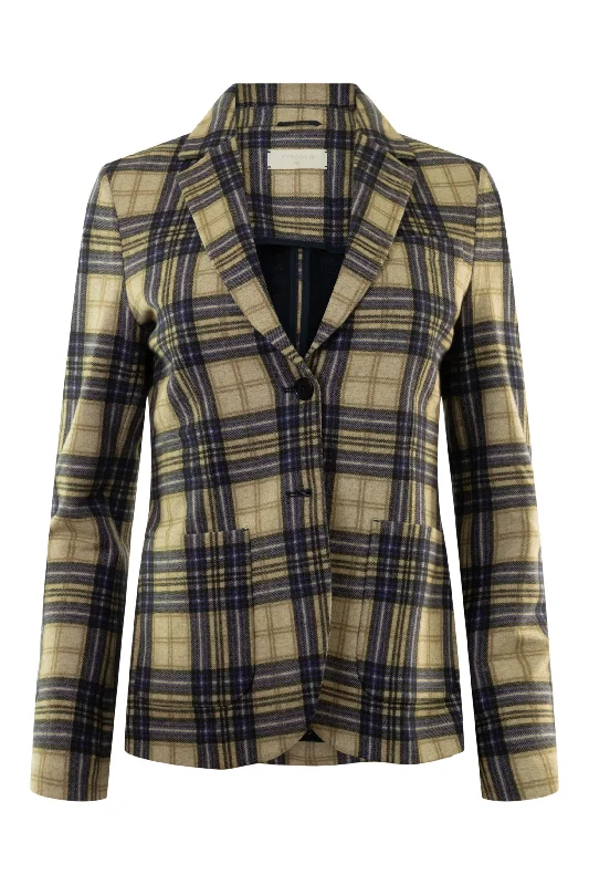 Circolo 1901 Plaid Blazer in Blue