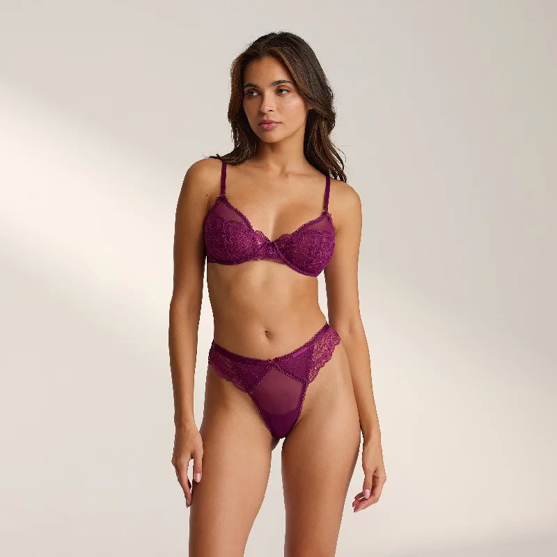 Confess Balcony Bra - Plum