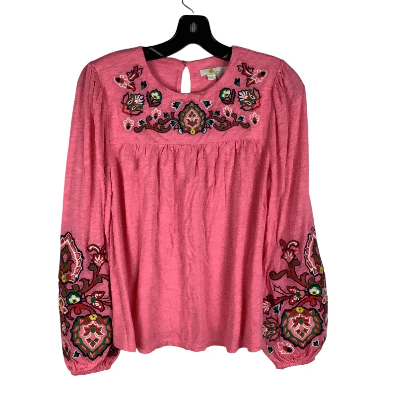 Top Long Sleeve By Boden In Pink, Size: 6