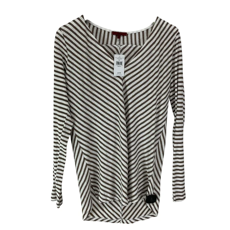 Top Long Sleeve By Clothes Mentor In Striped Pattern, Size: M