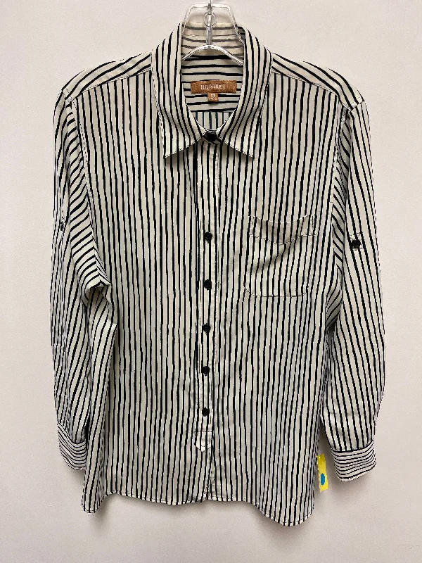 Top Long Sleeve By Ellen Tracy In Striped Pattern, Size: M