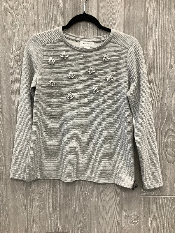 Top Long Sleeve By Liz Claiborne In Grey, Size: Sp